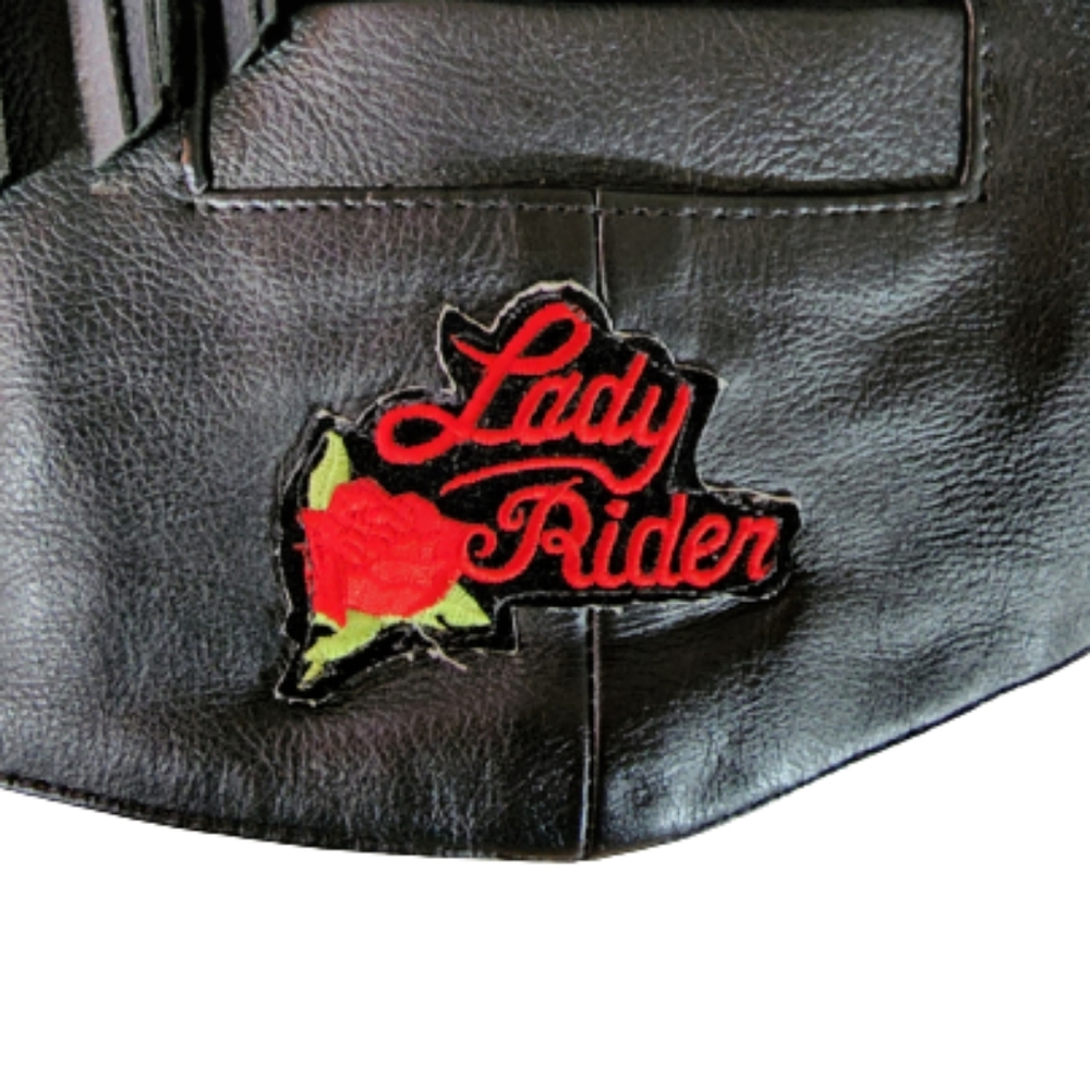 BIKER'S LEATHER STUFF Lady Rider Black Vest Plus Size 3XL - Picture 6 of 16
